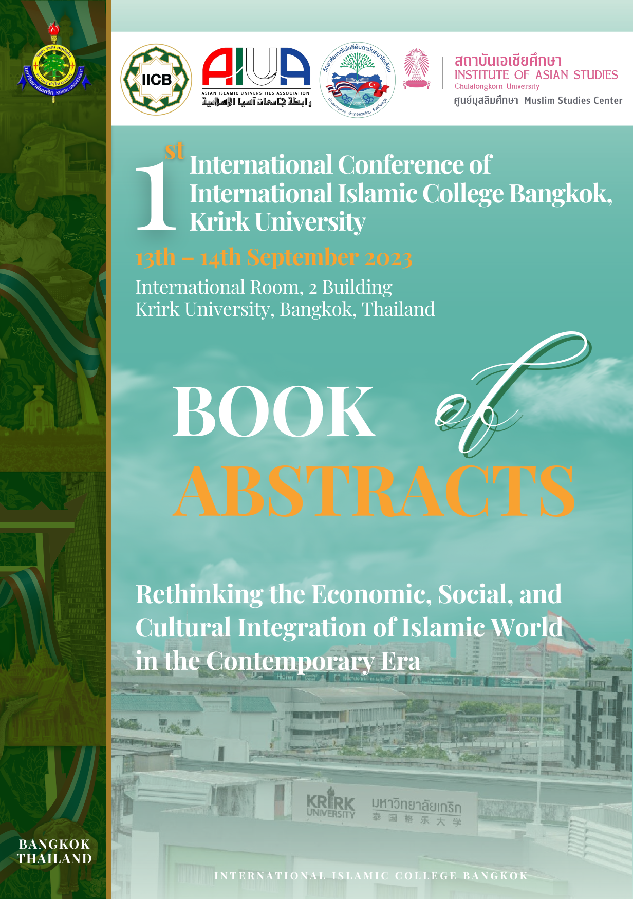 Book of Abstract, 1 st International Conference of International Islamic College Bangkok